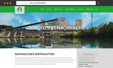 Webdesign Concrete Sustainability Council