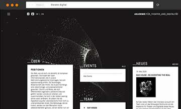 Website Akademie für Theater und Digitalität